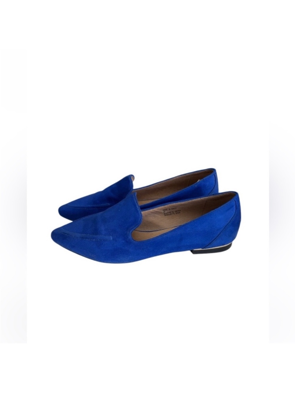 Steve Madden contemporary blue faux suede slipon pointed toe flat shoes size 40